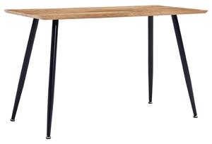 VidaXL Blagovaonski stol boja hrasta i crna 120 x 60 x 74 cm MDF