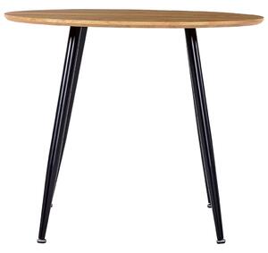 VidaXL Blagovaonski stol boja hrasta i crna 90 x 73,5 cm MDF