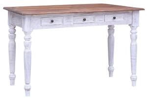 VidaXL Radni stol s ladicama bijeli 117 x 57 x 75 cm obnovljeno drvo