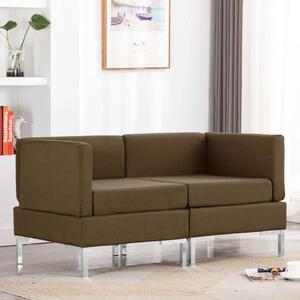 VidaXL Modularne kutne sofe s jastucima 2 kom od tkanine smeđe