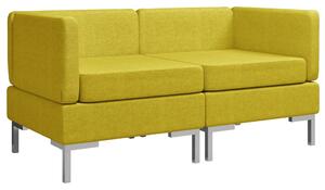 VidaXL Modularne kutne sofe s jastucima 2 kom od tkanine žute