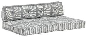 VidaXL Jastuk za paletni kauč sivi od tkanine s patchworkom