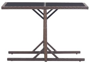 VidaXL Vrtni stol smeđi 110 x 53 x 72 cm stakleni i poliratan