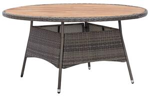 VidaXL Vrtni stol sivi 150 x 74 cm od poliratana i bagremovog drva