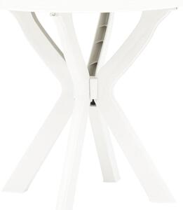 VidaXL Bistro stol bijeli Ø 70 cm plastični