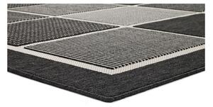 Crno-sivi vanjski tepih Universal Nicol Squares, 80 x 150 cm