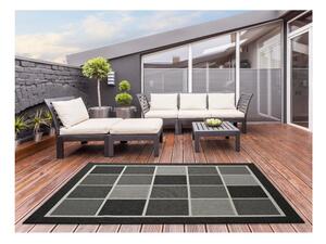 Crno-sivi vanjski tepih Universal Nicol Squares, 120 x 170 cm