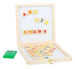 Drvena kutija s pločom za pisanje kredom i magnetnom pločom Legler Letters&Numbers
