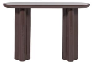 Tamno smeđi pomoćni stol u sjajnom dekoru 35x120 cm Evara – WOOOD