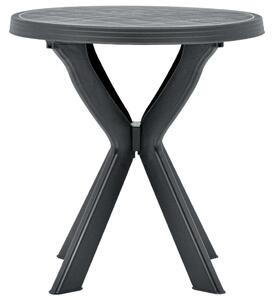 VidaXL Bistro stol antracit Ø 70 cm plastični
