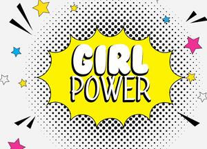 Slika s pop art natpisom - GIRL POWER