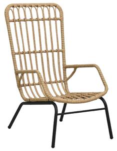 VidaXL Vrtna stolica od poliratana svjetlosmeđa