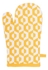 Žuta pamučna kuhinjska rukavica Tiseco Home Studio Hexagon