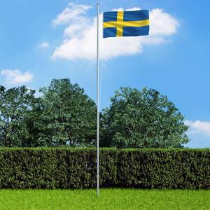 VidaXL Švedska zastava 90 x 150 cm