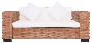 VidaXL 2-dijelni set vrtnih sofa od prirodnog ratana s jastucima