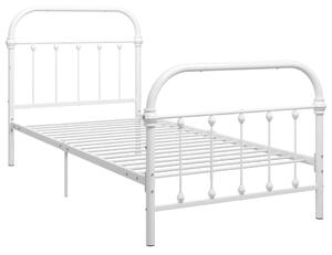 VidaXL Okvir za krevet bijeli metalni 90 x 200 cm