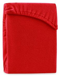 Crvena plahta s gumicom s visokim udjelom pamuka AmeliaHome Ruby, 140/160 x 200 cm