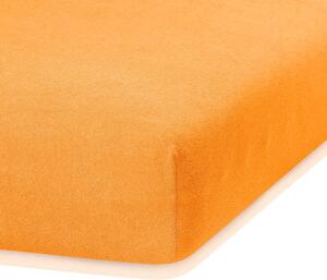 Narančasta plahta s gumicom s visokim udjelom pamuka AmeliaHome Ruby, 80/90 x 200 cm