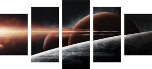 5-dijelna slika planeti u galaksiji