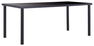 VidaXL Blagovaonski stol crni 180 x 90 x 75 cm od kaljenog stakla