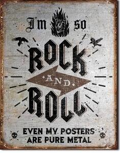 Metalni znak Rock n Roll Posters, (30 x 42 cm)