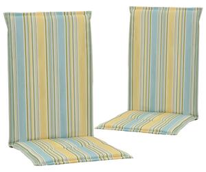 VidaXL Jastuci za vrtne stolice s uzorkom 2 kom raznobojni 120x50x3 cm