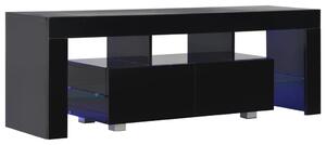 VidaXL TV ormarić s LED svjetlima visoki sjaj crni 130 x 35 x 45 cm