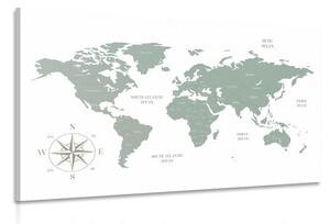 Slika decentni zemljovid svijeta u zelenom dizajnu