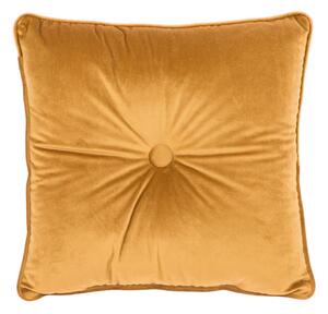 Tamnožuti jastuk Tiseco Home Studio Velvet Button, 45 x 45 cm