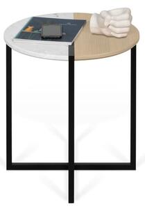 Okrugli pomoćni stolić s pločom u dekoru hrasta ø 50 cm Sonata - TemaHome