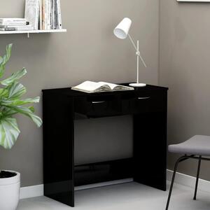 VidaXL Radni stol visoki sjaj crni 80 x 40 x 75 cm od iverice