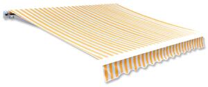 VidaXL Platno za tendu boja suncokreta i bijela 3 x 2,5 m (bez okvira)