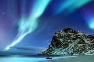 Slika polarna svjetlost u Norveškoj