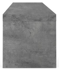 Crni dvostruki stalak za TV s detaljima od betona TemaHome Cliff, 125 x 40 cm
