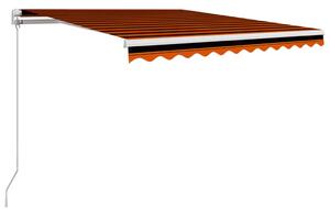 VidaXL Tenda na ručno uvlačenje 350 x 250 cm narančasto-smeđa