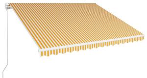 VidaXL Tenda na ručno uvlačenje 400 x 300 cm žuto-bijela