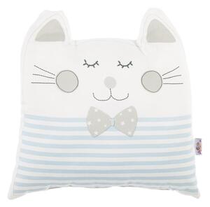 Plavi pamučni dječji jastuk Mike & Co. NEW YORK Pillow Toy Big Cat, 29 x 29 cm