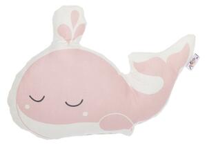 Ružičasti pamučni dječji jastuk Mike & Co. NEW YORK Pillow Toy Whale, 35 x 24 cm