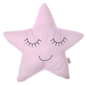 Svjetloružičasti pamučni dječji jastuk Mike & Co. NEW YORK Pillow Toy Star, 35 x 35 cm