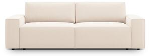 Bež baršunasti sklopiva/s prostorom za odlaganje sofa 247 cm Jodie – Micadoni