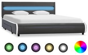 VidaXL Okvir za krevet od umjetne kože LED antracit 120 x 200 cm
