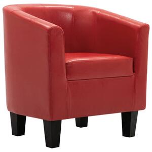 VidaXL Fotelja od umjetne kože crvena