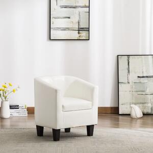 VidaXL Fotelja od umjetne kože bijela