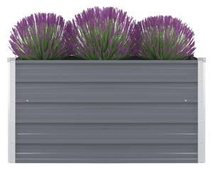 VidaXL Povišena vrtna gredica 100 x 100 x 45 cm pocinčani čelik siva