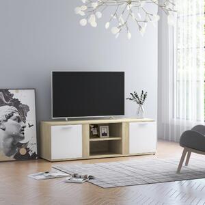 VidaXL TV ormarić bijeli i boja hrasta sonome 120 x 34 x 37 cm iverica