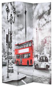 VidaXL Sklopiva sobna pregrada 120 x 170 cm slika londonskog autobusa