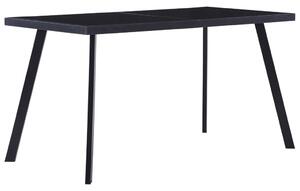 VidaXL Blagovaonski stol crni 140 x 70 x 75 cm od kaljenog stakla