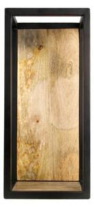 Zidna polica s detaljem od drva manga HSM collection Caria, 25 x 55 cm