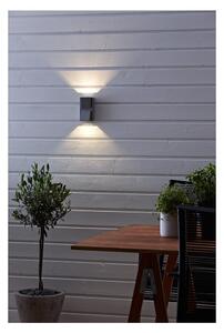 Siva zidna svjetiljka Markslöjd Carina, 14 x 8 cm