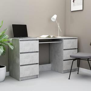 VidaXL Pisaći stol siva boja betona 140 x 50 x 77 cm od iverice